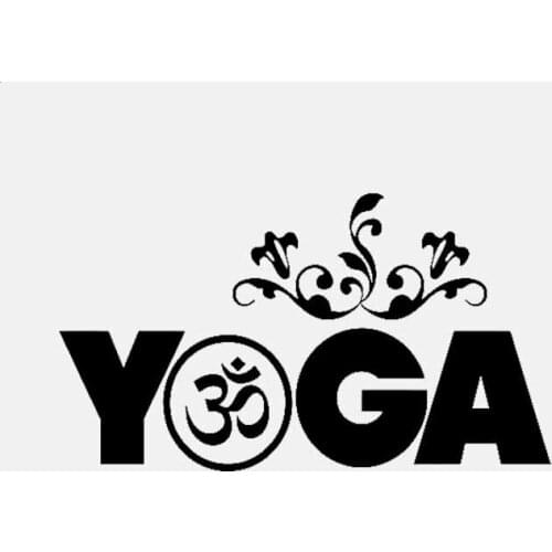 Interesting YOGA Meditation Buddhism Sanskrit Stickers Motorcycle Decals KK Vinyl Cover Scratches Waterproof PVC 8.8cm X 15.6cm