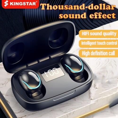 KINGSTAR TWS Wireless Bluetooth Mini Headphones Waterproof Stereo Sports Earbuds Noise Canceling In-Ear Microphone Earphone