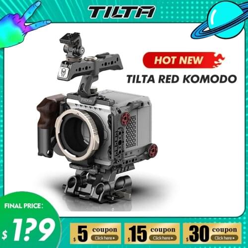 Tilta RED KOMODO K6 Kit Cage & plate & Adpater & Wooden handle & Battery Adapter(Black) Tilta TA-T08 Camera Cage accessories