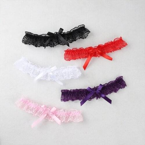 Women Bow Leg Ring Sexy Lingerie Lace Floral Garter Black Goth Belt Elasticity Thigh Harness Bridal Garters Wedding Accessories