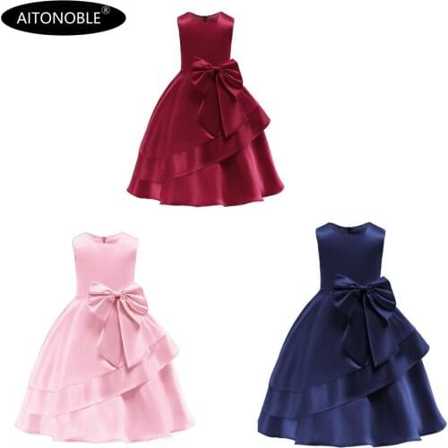 Aitonoble New Costume Christmas Dress Girls Dress Children Skirt Cosplay Christmas Dress For Girls With a Gift Bag