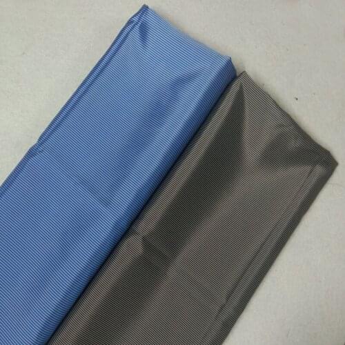 Pretty Blue Grey Stripe Polyester Lining Fabric 50x140cm Textile Lining For Cloth Dress Patchwork Home Decoration