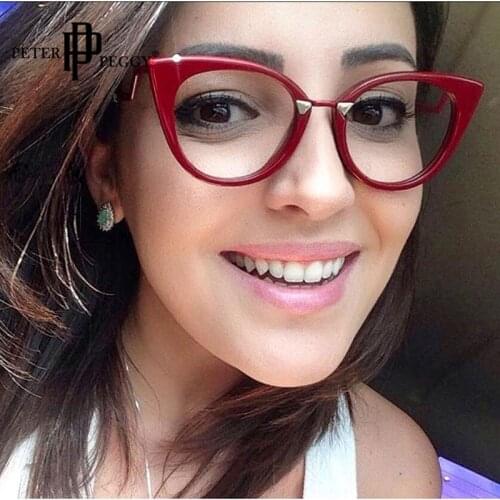 Round Glasses Frames Women Cat Eye Clear Lens Prescription Myopia Frames UV400 Vintage White Metal Optics Eyeglasses