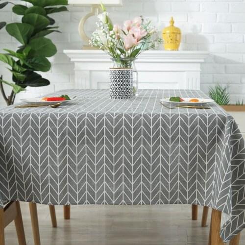 Covered Multifunction Gray Table Cover Arrows Printed flax Tablecloth Home/Hotel/Diner Cloth Nappe