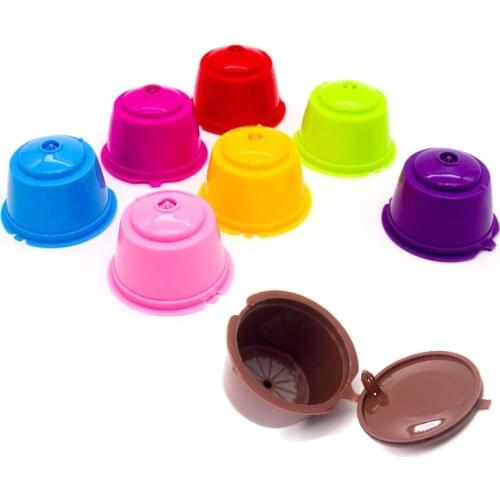 1PC Reusable Coffee Capsule Filter Cup for Nescafe Dolce Gusto Refillable Caps Spoon Brush Filter Baskets Pod Soft Taste Sweet