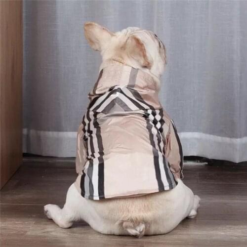 Fashion Dog Wind Coat Outdoor Jacket Windbreaker Raincoat Dogs Clothes Pet Pug Hoodie Coat French Bulldog Dropshipping WSC02