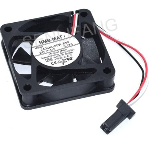 New For NMB-MAT 2406KL-05W-B59 DC24V 0.13A 60*60*15mm 3-Pin Converter Cooling Fan