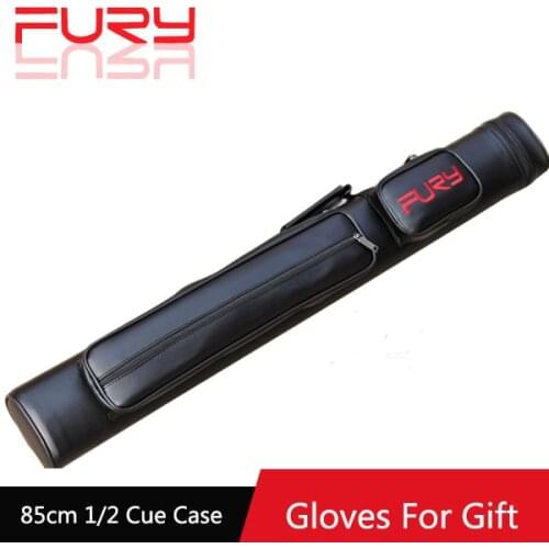 New Multifunctional PU Billiard Pool Cues Case Black 85cm Length For 1/2 Split Cue Billiards Accessories 4 Holes China