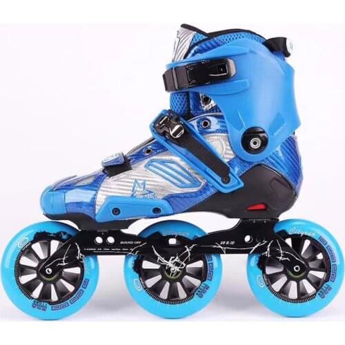 Semi-soft 3*110mm Speed Inline Skates Street Racing Roller Skating Shoes Free Skating Patines