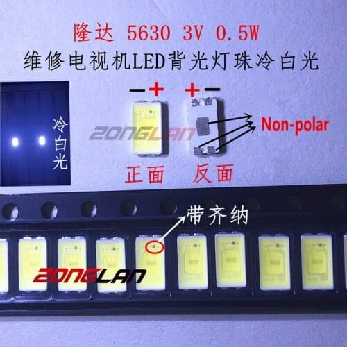 500PCS Lextar LED Backlight 0.5W 5630 3V Cool white LCD Backlight for TV TV Application PT56Z03 led