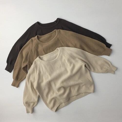 Melario Baby Girls Sweaters Spring Baby Solid Knitted Top Clothes Children Casual Soft Clothing Kids Korean Style Suits 1-6Y