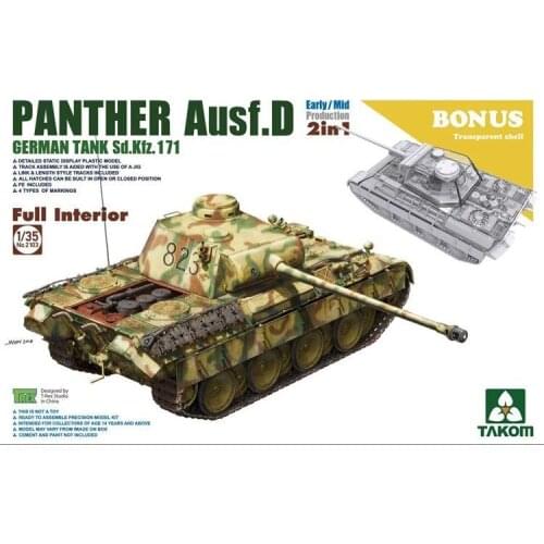 Takom 2103 Panther Ausf. D 2 in 1 Mid/Early Full Interior 1/35