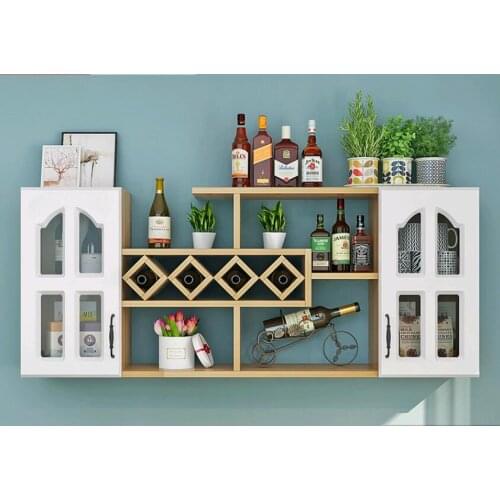 Wine cabinet wine rack modern simple wall shelf wall hanging red wine rack