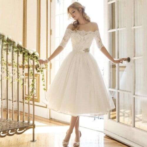 Women Lace White Long Dress Sexy Slash Neck Dresses Princess Party Dress Hollow Out Elegant Puffy Sundress For Wedding