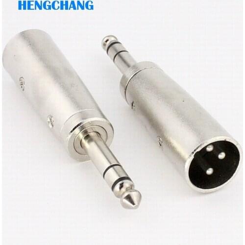 3pin 6.35mm 6.5mm plug to 3pin XLR Male electric guitar conversion plug 1pcs