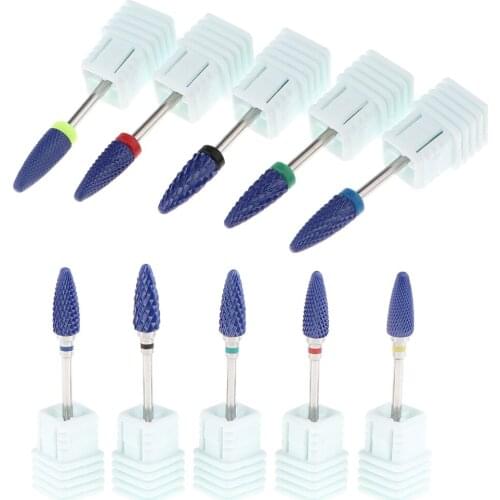 5Pcs 5 Sizes(XF-XC) Nail Drill Bits for Acrylic & Gel Nails Removal, Safety Cuticle Dead Skin Cleaner, All-Purpose