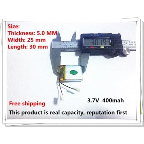 502530 400mah 3.7V Lithium Polymer Battery Rechargeable Battery For GPS Headset Speaker Digital Products