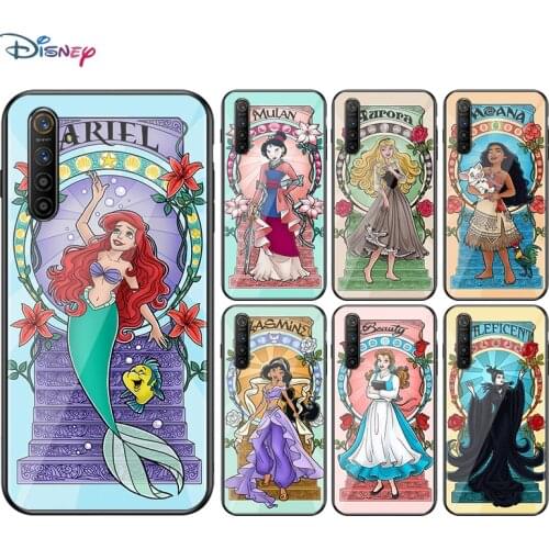 Disney Cartoon Animation Princess Cover For OPPO A93 A92 A73 A53S A52 A32 A31 A12E A1K Find X2 X3 Pro Lite Neo Black Phone Case