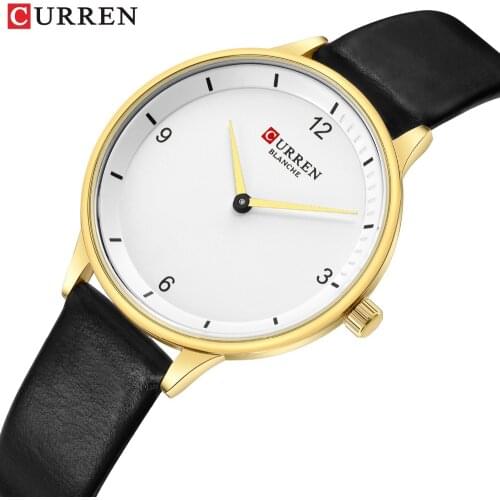 CURREN Casual Analogue Quartz Leather Watches for Women Clock Montre Femme Fashion Thin Ladies Wrist Watch bayan kol saati