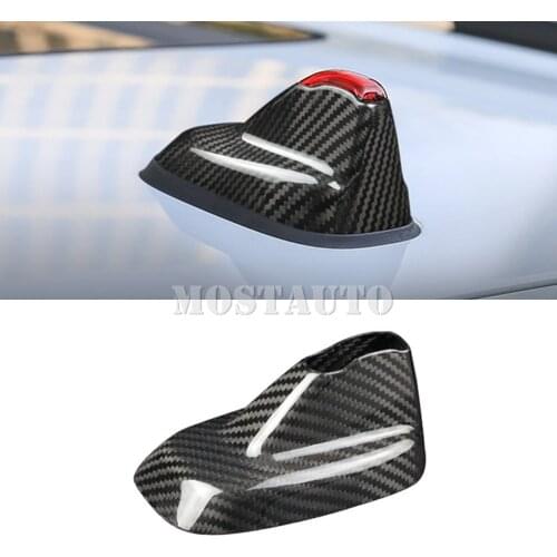 For Mini Cooper F54 F60 Real Carbon Fiber Exterior Car Roof Shark Fin Antenna Cover Trim 2016-2020 1pcs