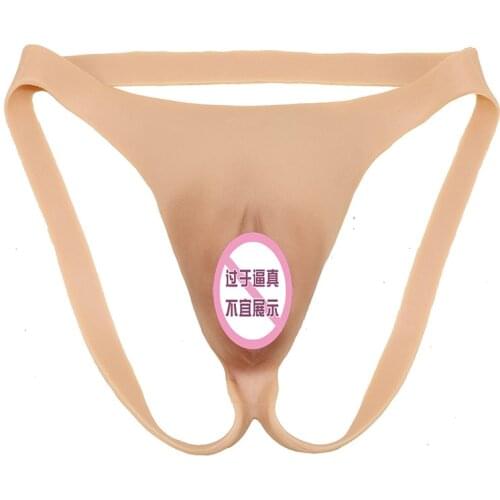 Pseudo-girl Male CD Cross-dressing Double-shirt Pants Male Dress Female Pseudo-street Hidden JJ Hair Can Be Inserted To Urinate