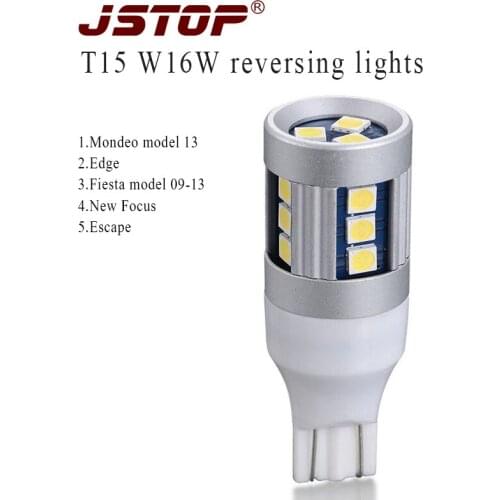 JSTOP high quality Autolamp canbus led Car Reversing Lights 3030smd w16w t15 backup bulbs 12-24V white 6000K led Reversing lamps
