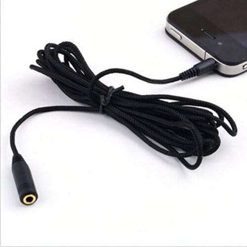 Headphone Extension Cable 3.5mm Jack Female to Male AUX Cable F/M Audio Stereo Extender Cord Earphone 3.5 mm Cloth Cable