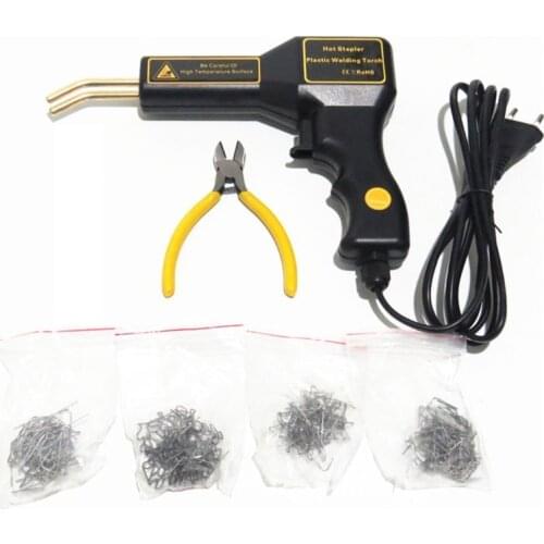 Car Bumper Welding Repair Kit 50W 4 Types Hot Staplers Welder Gun for Repairing and Cutting Automotive Plastic