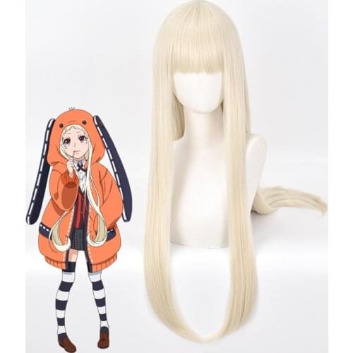 Anime Compulsive Gambler Jabami Yumeko / Yomoduki Runa Cosplay Wig Women Girls Heat Resistant Synthetic Hair C25M39