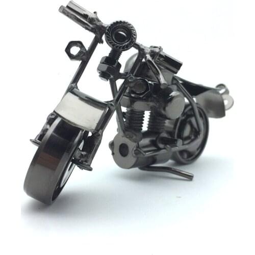 M37C 14cm Creative Decoration Handmade Motorcycle Model Motorbike Desktop Home Office Decor Miniatures Iron Craft Motorcycle