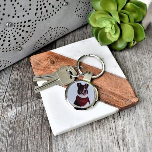 DIY Your Photo Metal Keychain Custom Logo Party Accessories Keyrings Personalized Keychain For Men/Women Birthday Gifts