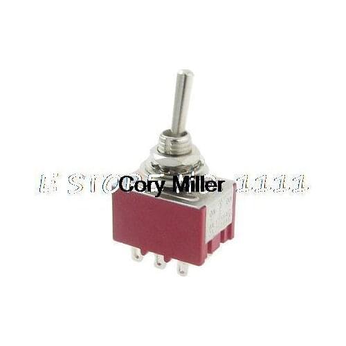 2A/250VAC 6A/125VAC 9 Pins on-off-on 3 Way 3P2T 3PDT Miniature Toggle Switch