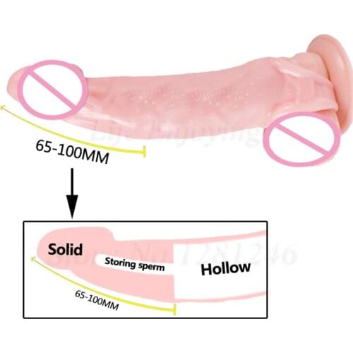 Reusable Thick Condom Silicone Penis Extender Dildo Enlargement Penis Sleeve Condom Delay Ejaculation Sex Toys For Men Gay Adult