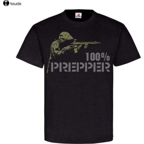 Men 100% Cotton Cool 100% Prepper To Be Prepared Katastrophe Apokalypse Usa America - T Shirt Slim Fit T Shirts