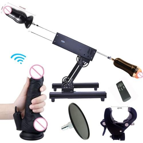 4p New Quite Remote Vibrator Sex Machine,F8 200w Strong Powerful Love Machine Vac-U-Lock Dildo Attachment for Women and men