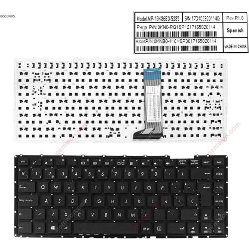 Spanish New Replacement Keyboard for Asus X451C X451CA X451M X451MA X451MAV X453MA R454L R454W R455L R455W R454W Laptop NO Frame