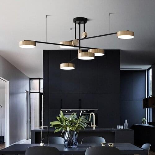 Post-modern Luxury LED Pendant Lights For Living Room Lamp Minimalist Atmosphere Hotel Villa Rotating Pendant Lamp