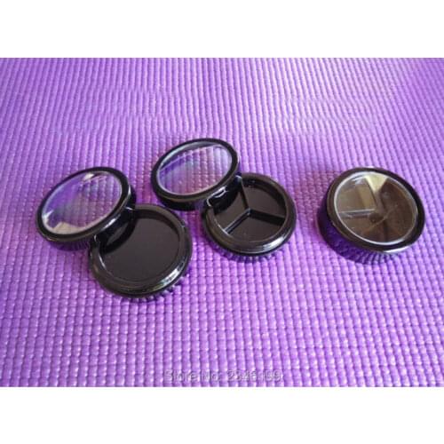 50pcs/lot Empty Eyeshadow Powder Case with Transparent Cap, DIY Plastic Lip Balm Box with Screw Cap, Cosmetic Compact Container