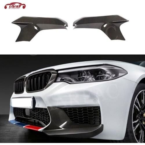 5 Series Carbon Fiber Front Bumper Lip Splitter Flaps Spoiler For BMW F90 M5 MP Style 2018 2019 FRP Cupwings Aprons
