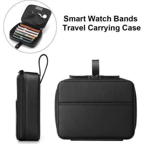 High Quality Smart Watch Band Storage Case Watch Travel Leather Organizer For Apple Watchbands/Garmin/Samsung Watch Strap Box