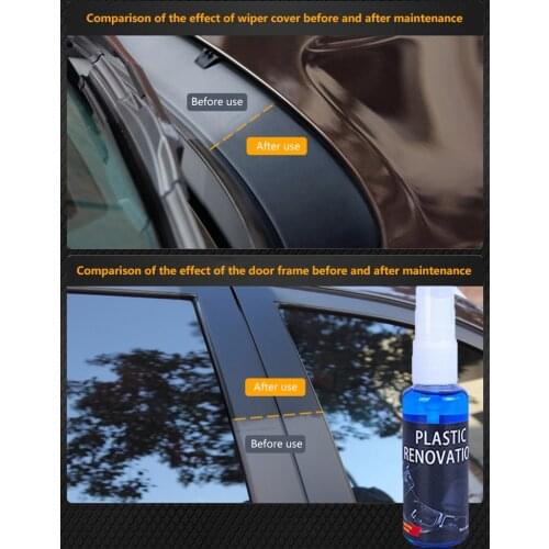 30ml Car Interior Exterior Plastic Parts Retreading Decontamination Polish Wax Scratch Repair Leather Refurbish Retreading Agent