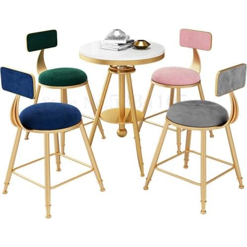 Balcony leisure table and chairs Nordic minimalist ins chair net red dessert tea shop clothing store table and chair group