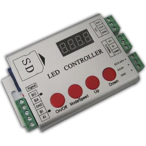 DMX512 LED strip with SD card with RGB DMX controller can be used WS2812, WS2815 SK6812 controllable 2048 pixel strip controller