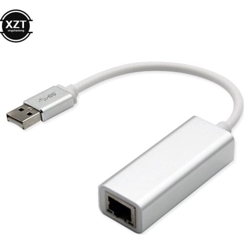USB Ethernet USB 2.0 to RJ45 Network Card HUB Lan for Windows XP/7 /8 /10 MAC LUX 10/100Mbps Aluminum Alloy Ethernet Adapter
