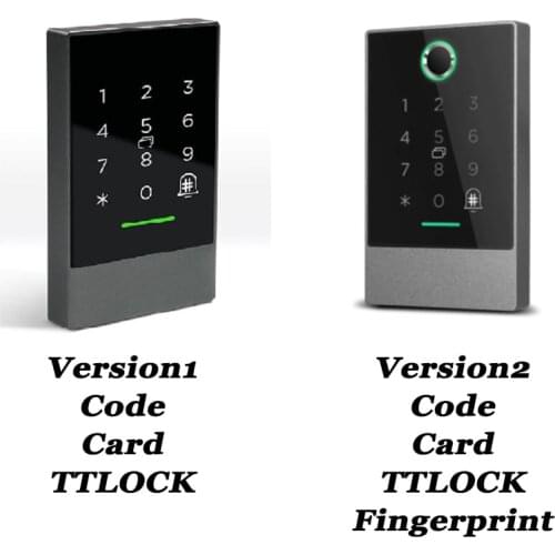 Waterproof Access Control Machine TTLOCK Bluetooth Wifi Gateway Smart Fingerprint Keypad NO NC COM For Electric Lock