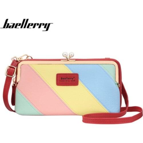 Baellerry Womens Messenger Bag Fashion Korean Style Shoulder Bag Horizontal Style Multifunctional Zipper Phone Bag Female
