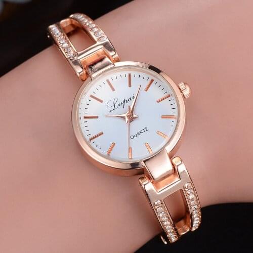 2019 Luxury Lvpai Womens Watch Crystal Diamond Bracelet Quartz Wrist Small Dial Delicate Watch Relogio Feminino Drop Shipping Q