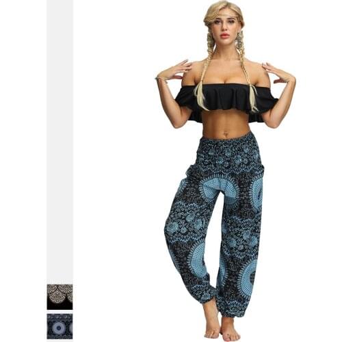 Women Yoga Pant Nepal Printing Loose High Waist Bloomers Sweatpant Running Jogger Fitness Gym Workout Casual Pant Sportswear