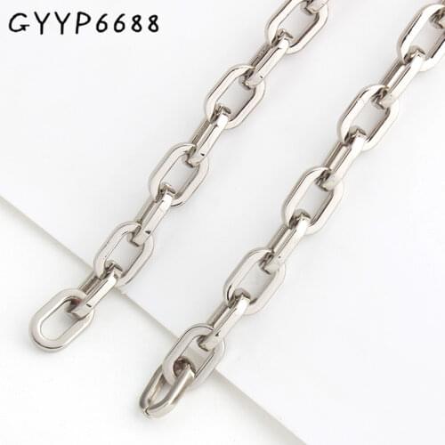 1-5-10 pieces 2.5 mm thick 10mm width Black Zinc Alloy purse chain strap Silver Bag strap