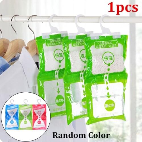 1x Desiccant bag household wardrobe closet hanging moisture absorbent dehumidifier